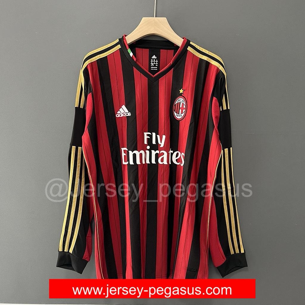 2013-2014 AC MILAN HOME JERSEY LONG SLEEVE