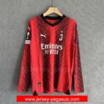 2023-2024 AC MILAN LONG SLEEVE HOME JERSEY
