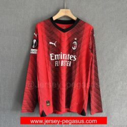 2023-2024 AC MILAN LONG SLEEVE HOME JERSEY