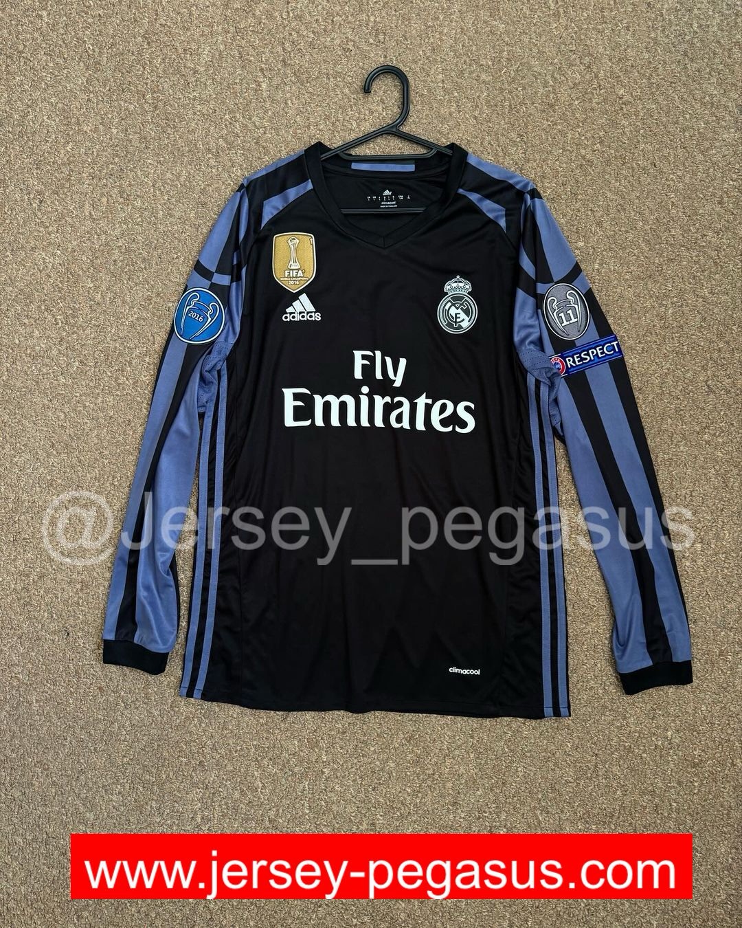 2016-2017 REAL MADRID LONG SLEEVE THIRD AWAY 2016-2017 REAL MADRID LONG SLEEVE THIRD AWAY