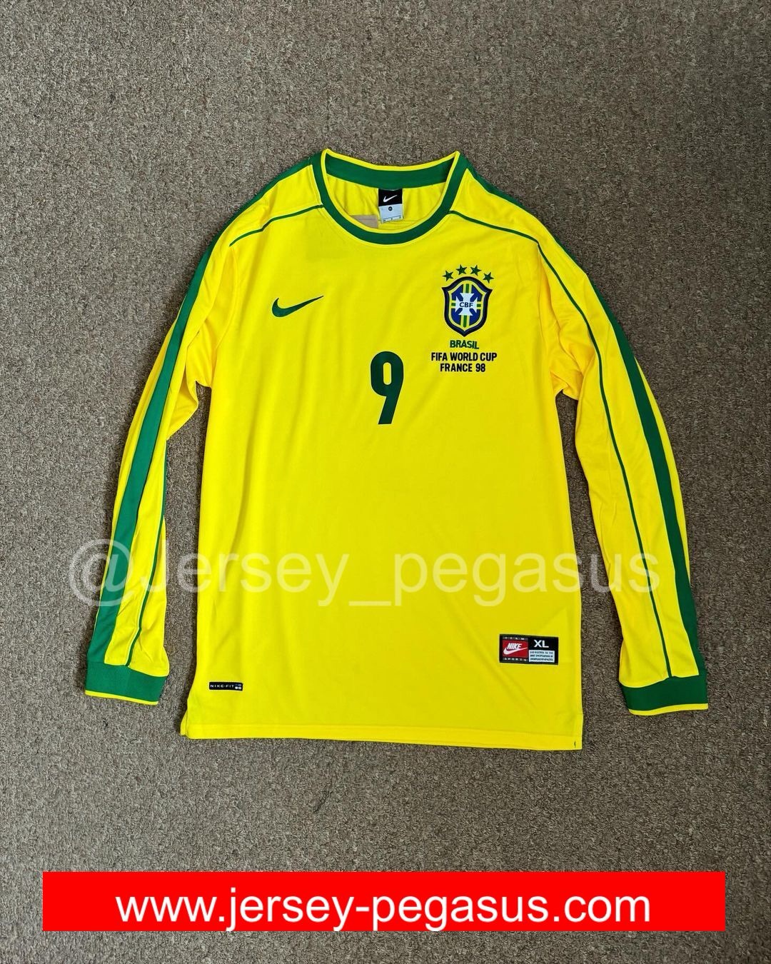 BRAZIL 1998 WORLDCUP LONG SLEEVE JERSEY