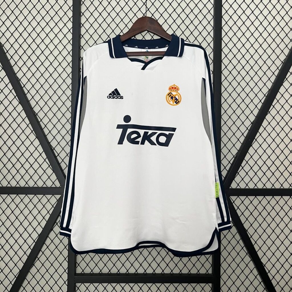 2000-2001 REAL MADRID TEKA HOME JERSEY LONG SLEEVE
