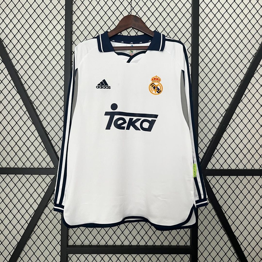 2000-2001 REAL MADRID TEKA HOME JERSEY LONG SLEEVE