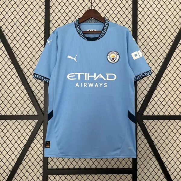 24 25 Manchester City Soccer Jersey Blue 1