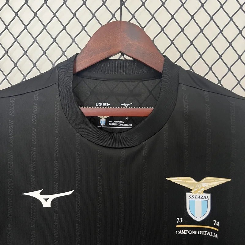 2425 Lazio 50th Anniversary Black Soccer Jersey 1 2425 Lazio 50th Anniversary Black Soccer Jersey 1