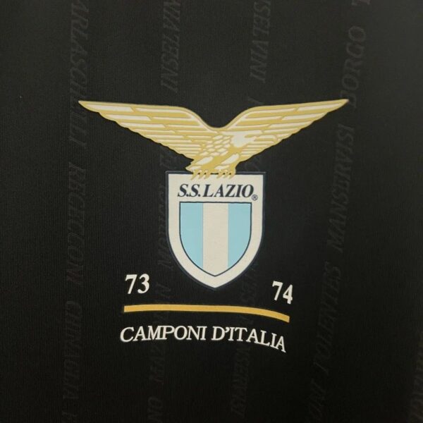 2425 Lazio 50th Anniversary Black Soccer Jersey 7