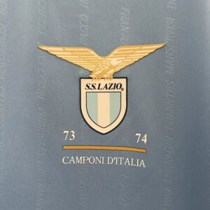 2425 Lazio 50th Anniversary Blue Soccer Jersey 4