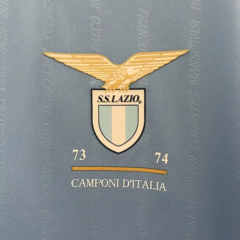 2425 Lazio 50th Anniversary Blue Soccer Jersey 4