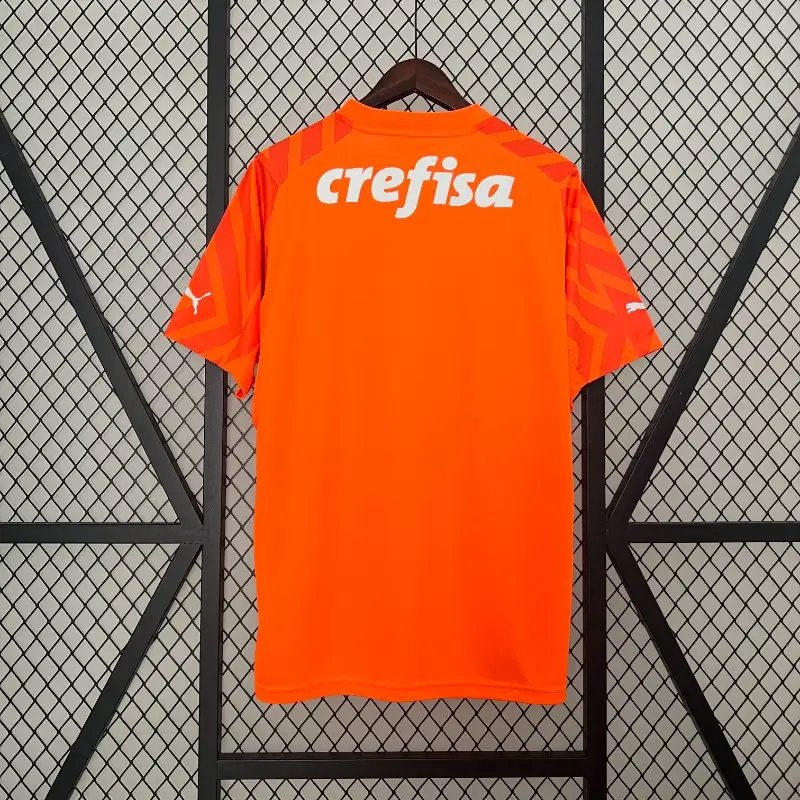 2425 Palmeiras Goalkeeper Orange Soccer Jersey 1 2425 Palmeiras Goalkeeper Orange Soccer Jersey 1