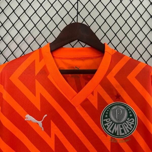 2425 Palmeiras Goalkeeper Orange Soccer Jersey 4
