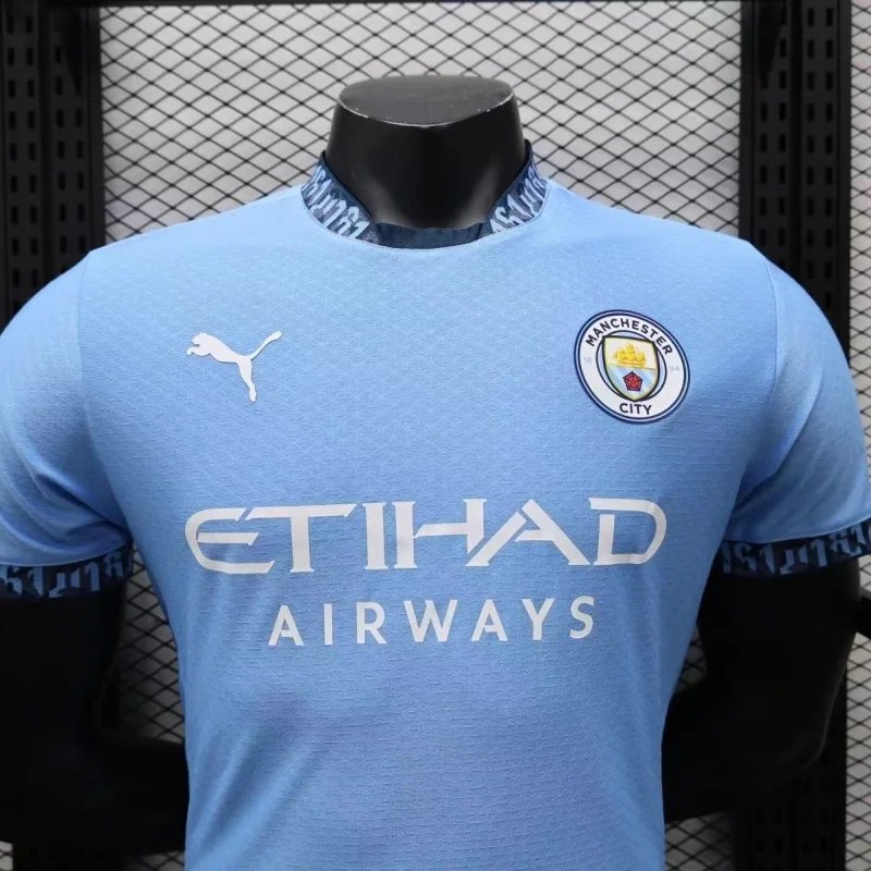 2425 Player Manchester City Soccer Jersey Blue 2