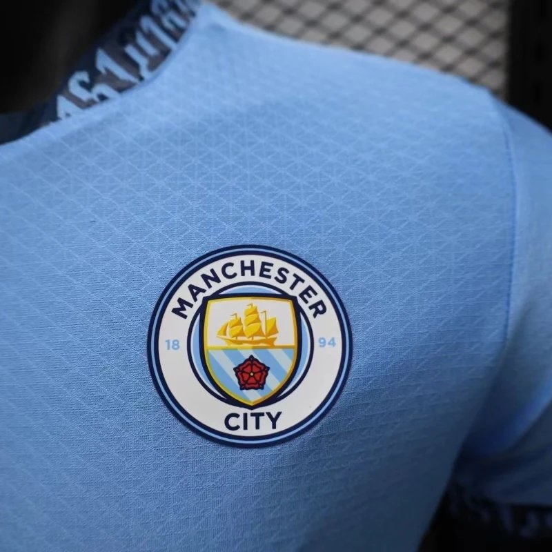 2425 Player Manchester City Soccer Jersey Blue 5