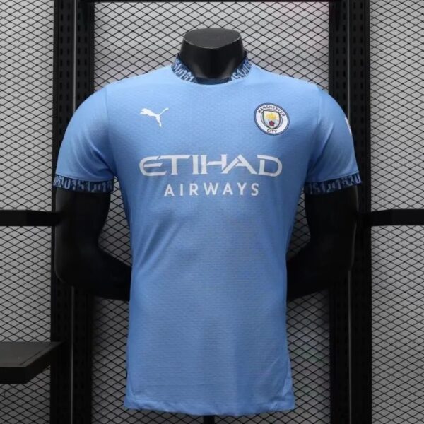 2425 Player Manchester City Soccer Jersey Blue 7