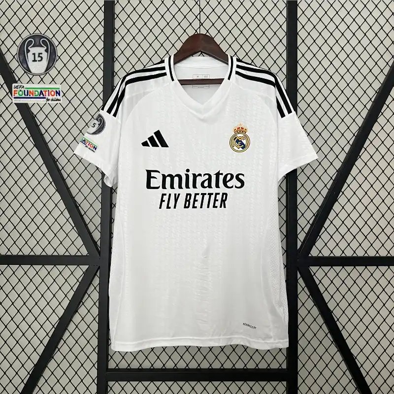 24-25 Real Madrid Soccer Jersey Home All sponsors