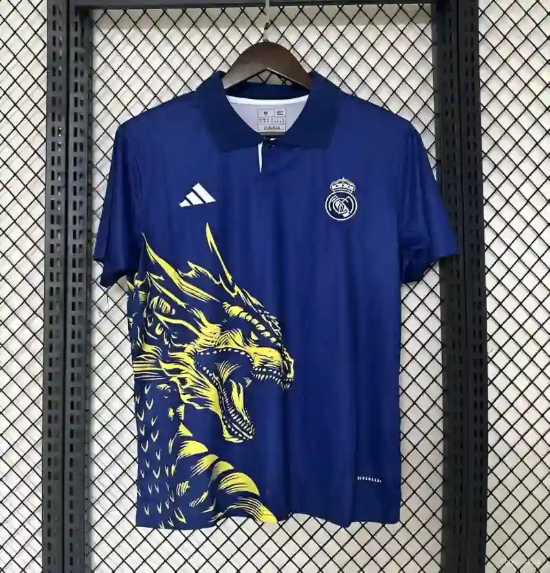 24-25 Real Madrid Yellow Dragon Special Edition Soccer Jersey