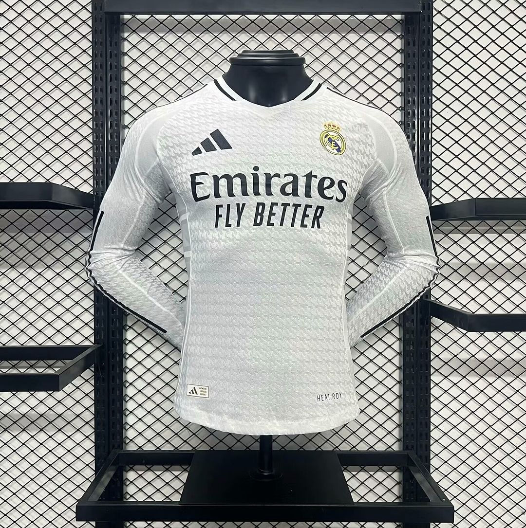 2024-2025 REAL MADRID HOME LONG SLEEVE JERSEY 2024-2025 REAL MADRID HOME LONG SLEEVE JERSEY
