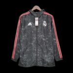 21-22 Windbreaker Real Madrid Black Pattern