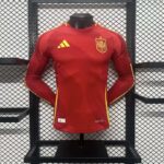 Spain 2024-25 Euro Home Long Sleeves Jersey – Player Version