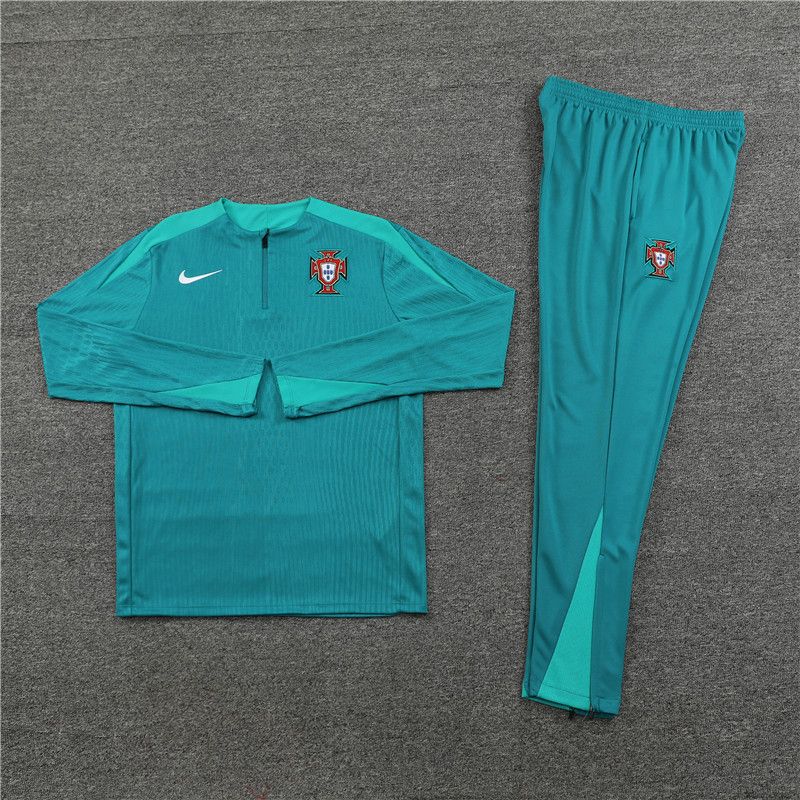 player version 24-25 Portugal green Sweater tracksuit set
