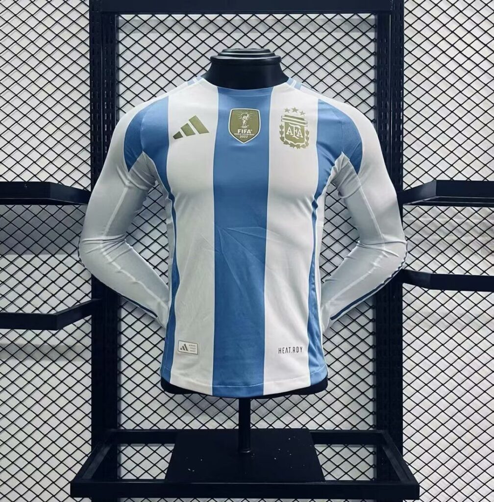 Argentina 2024-25 Home Long Sleeves Jersey – Player Version
