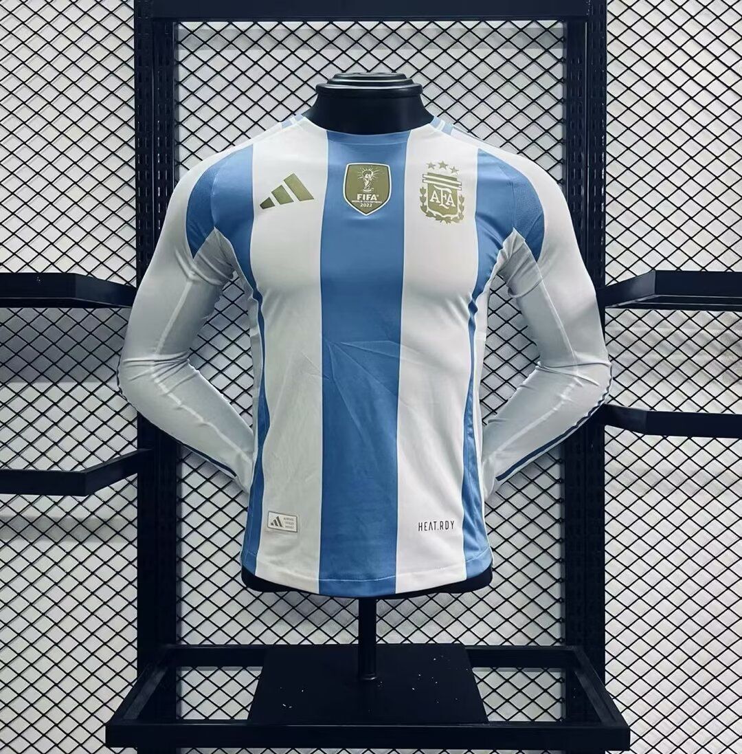 Argentina 2024-25 Home Long Sleeves Jersey – Player Version Argentina 2024-25 Home Long Sleeves Jersey – Player Version