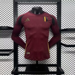 Belgium 2024-25 Euro Home Long Sleeves Jersey – Player Version