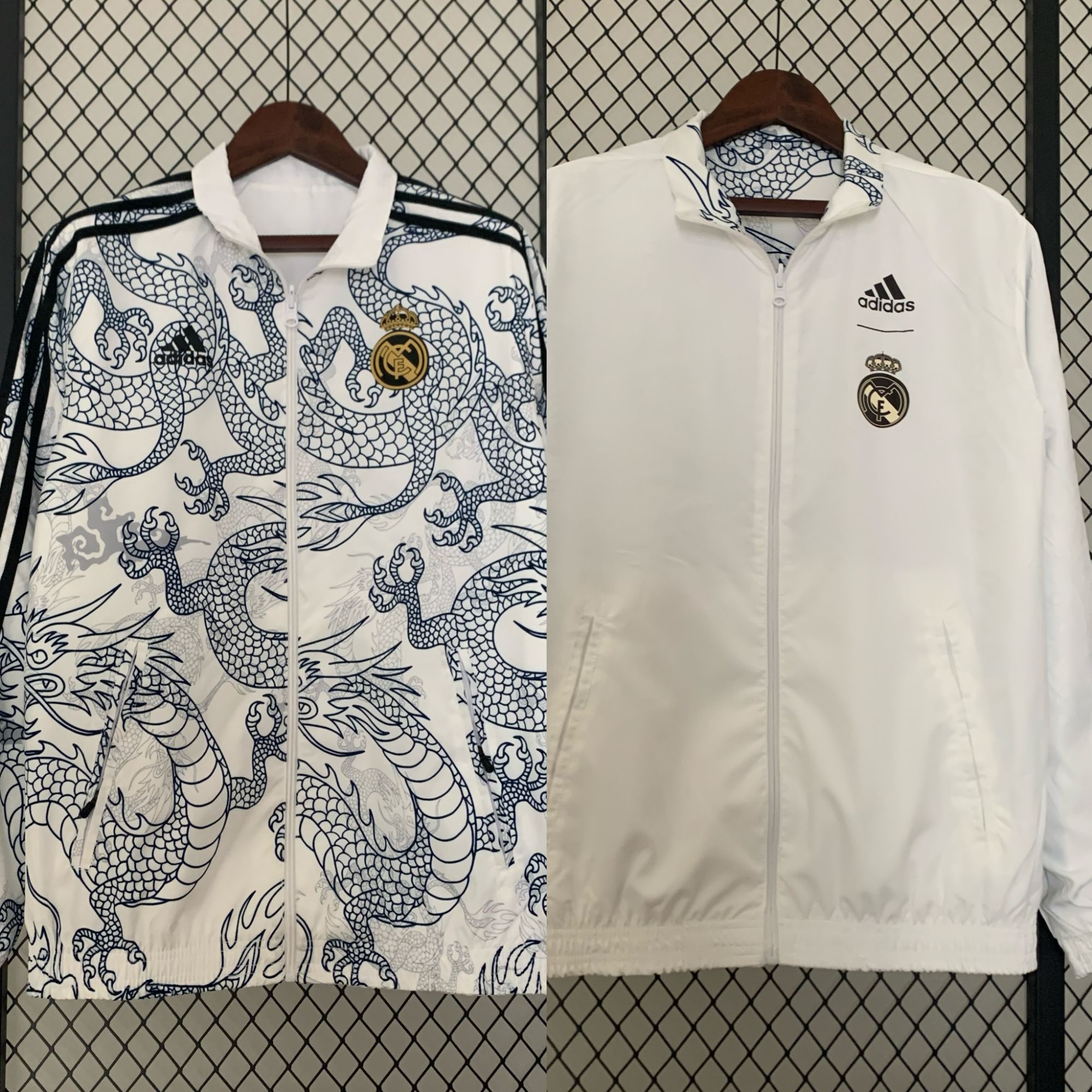 23-24 Real Madrid Trench Coat Reversible