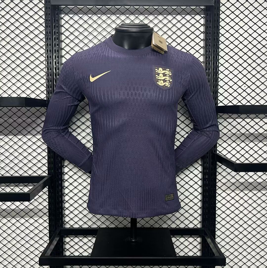 England 2024-25 Euro Away Long Sleeves Jersey – Player Version England 2024-25 Euro Away Long Sleeves Jersey – Player Version