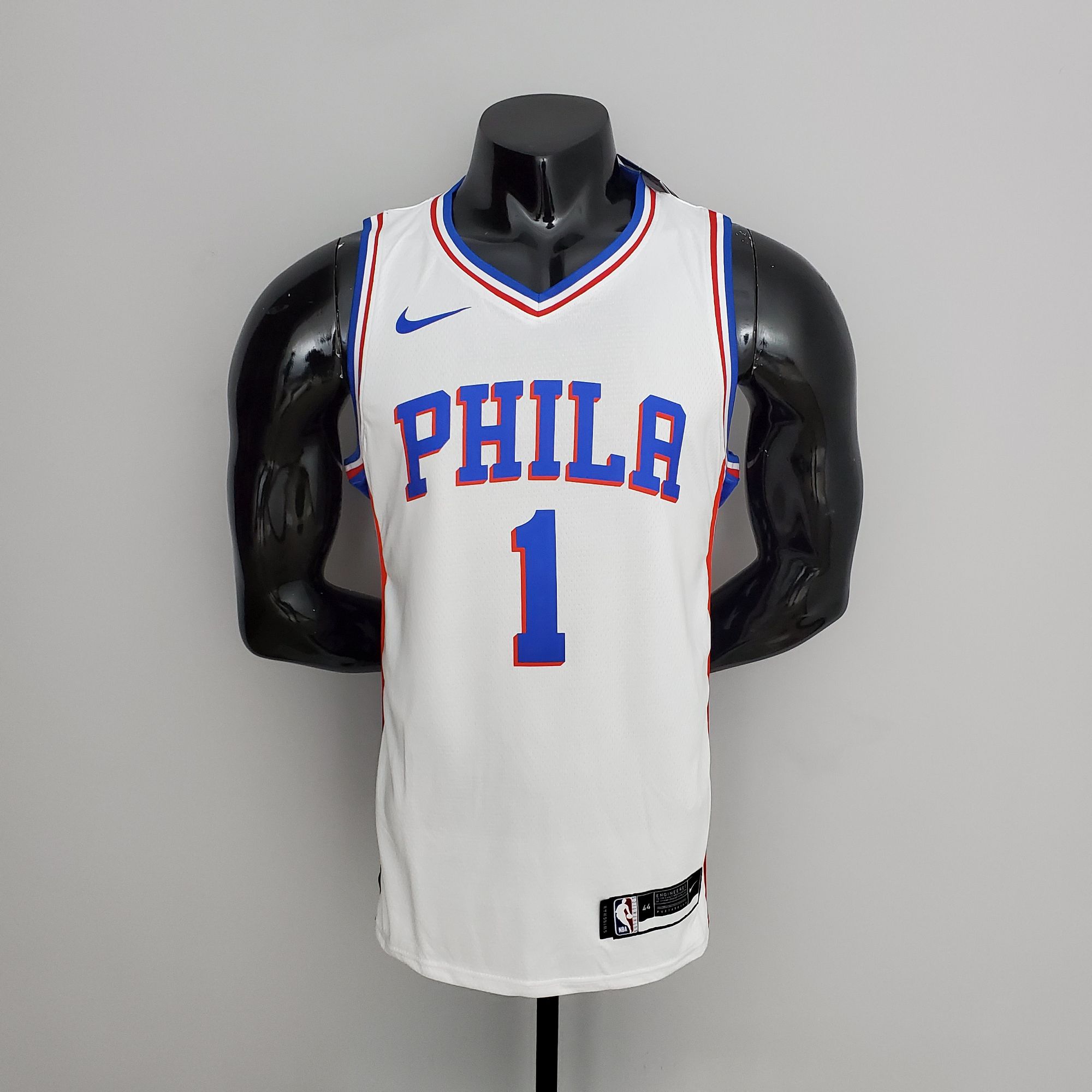 76ers Harden #1 V-Neck White 76ers Harden #1 V-Neck White