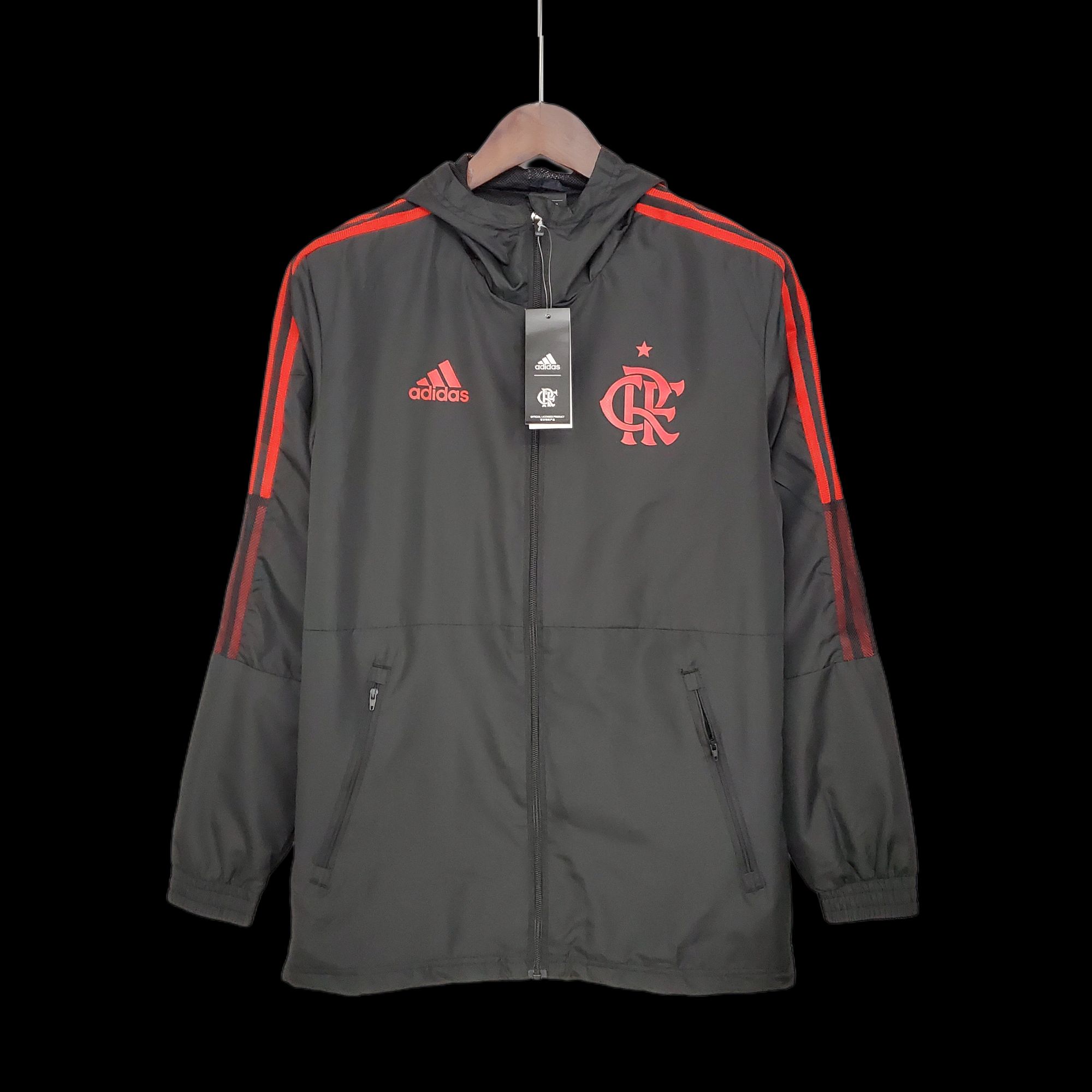 21-22 Windbreaker Flamengo Black 21-22 Windbreaker Flamengo Black