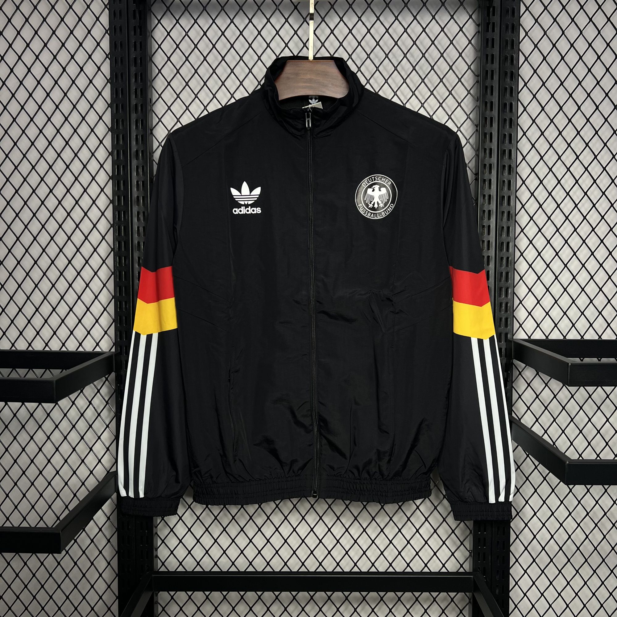 Germany 2024-25 Euro Black windbreaker Germany 2024-25 Euro Black windbreaker