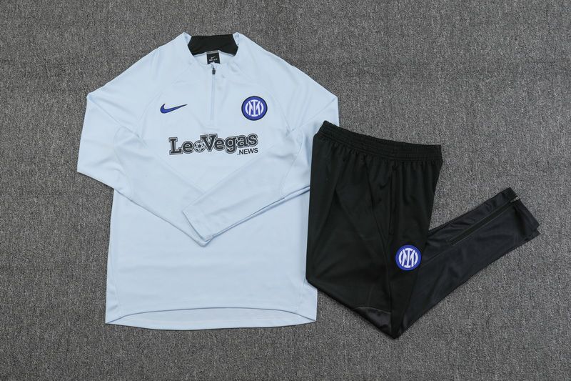 23-24 inter light blue with sponsor Sweater tracksuit set