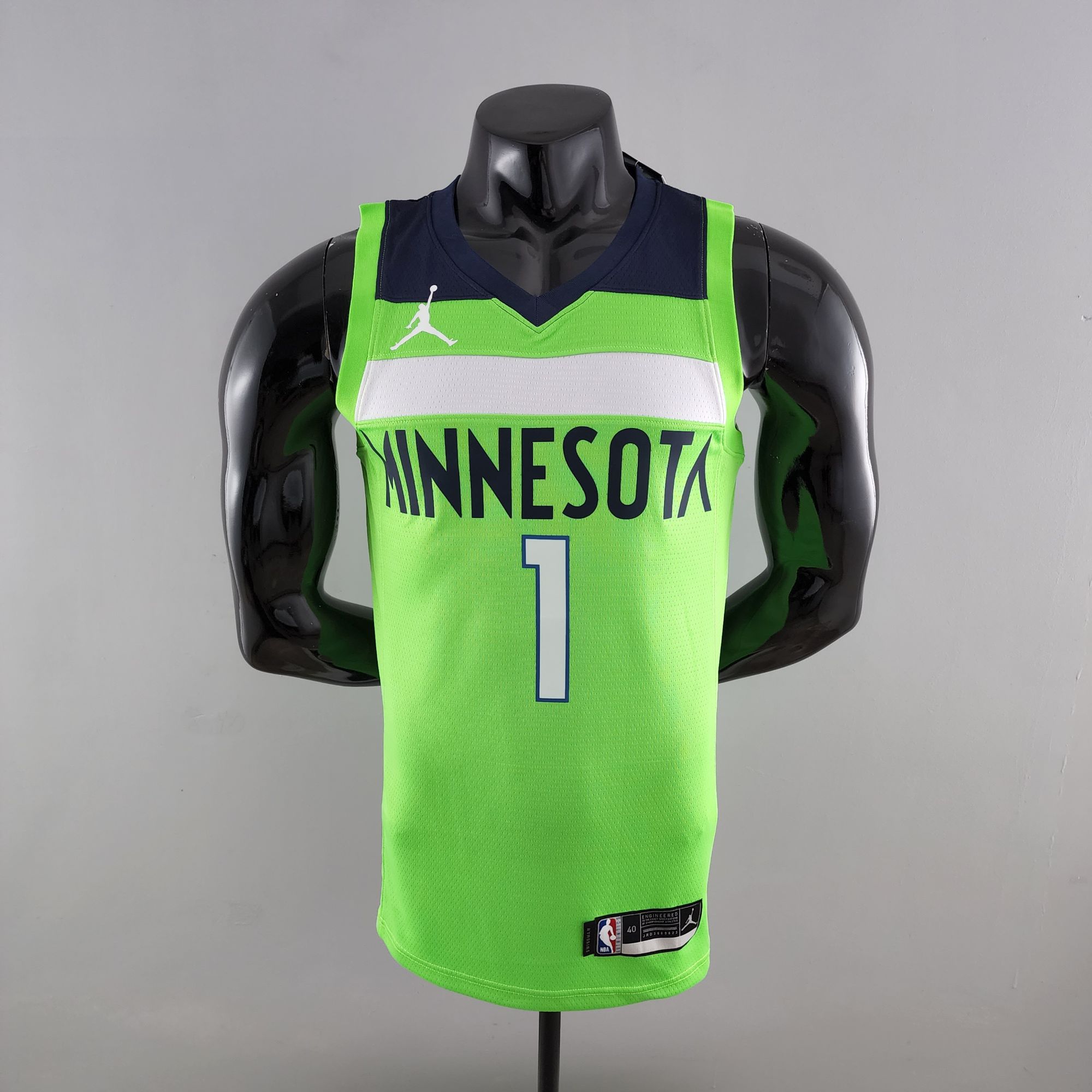 Minnesota Timberwolves EDWARDS#1 Air Jordan NBA Jersey Blue Minnesota Timberwolves EDWARDS#1 Air Jordan NBA Jersey Blue