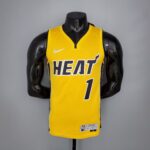 2021 BOSH#1 Heat Bonus Edition Yellow NBA Jersey