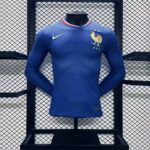 France 2024-25 Euro Home Long Sleeves Jersey – Player Version