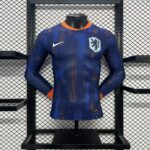 Netherlands 2024-25 Euro Away Long Sleeves Jersey – Player Version