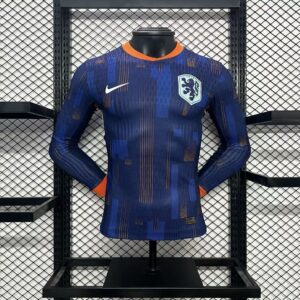 Netherlands 2024-25 Euro Away Long Sleeves Jersey – Player Version