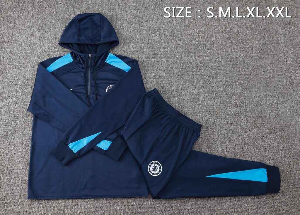 hooded 24-25 Chelsea blue sweater tracksuit set