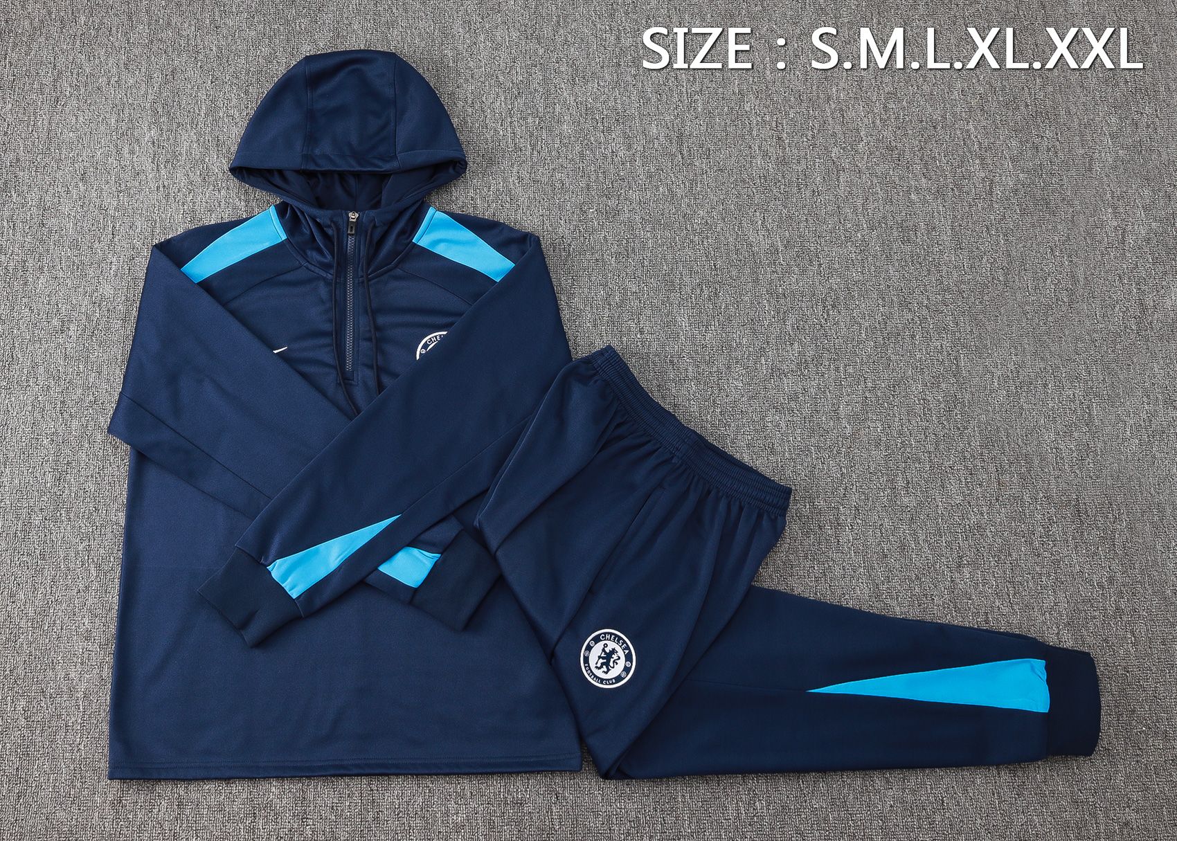 hooded 24-25 Chelsea blue sweater tracksuit set