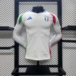 Italy 2024-25 Euro Away Long Sleeves Jersey – Player Version