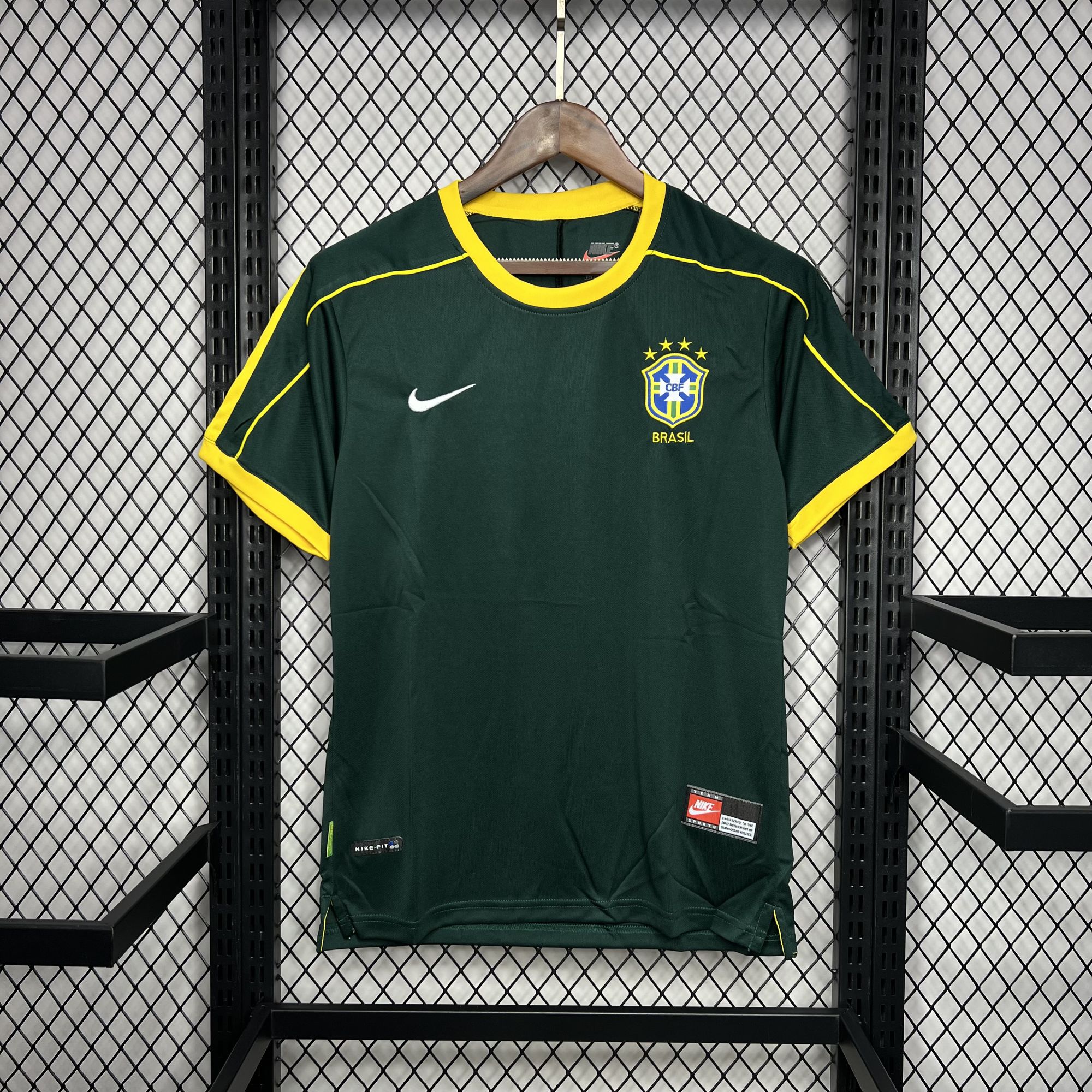 Brazil 1998 Goalkeeper Retro Jersey Brazil 1998 Goalkeeper Retro Jersey