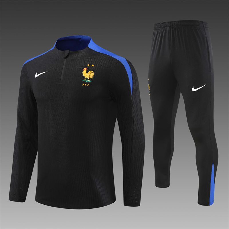player version 24-25 France black Sweater tracksuit set player version 24-25 France black Sweater tracksuit set
