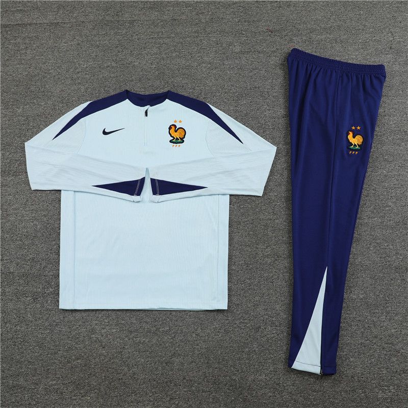 player version 24-25 France light blue Sweater tracksuit set player version 24-25 France light blue Sweater tracksuit set