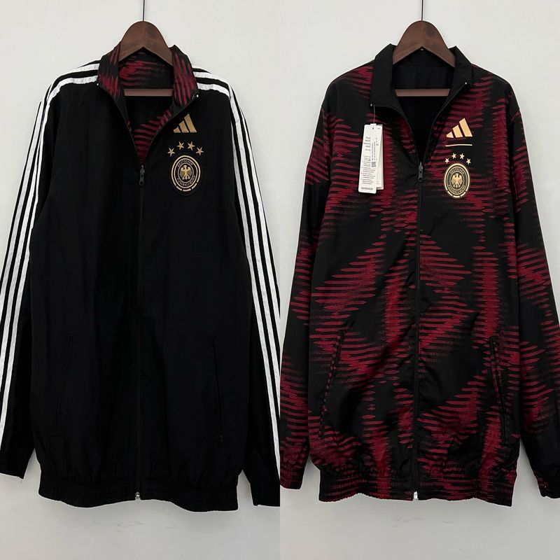 2022 Germany Trench Coat Reversible Black and Red