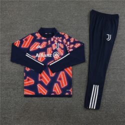 23-24 Juventus blue orange Sweater tracksuit set