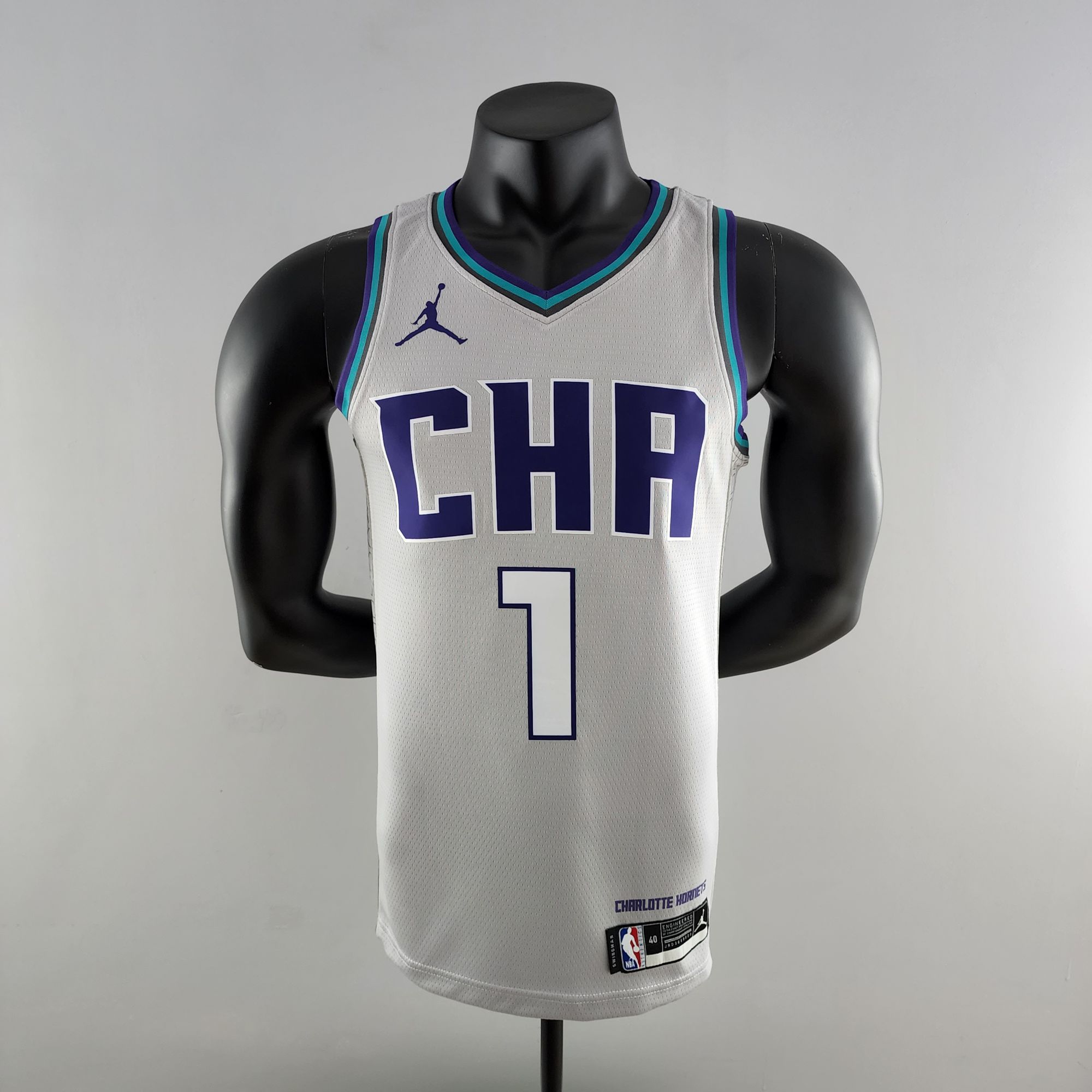 2019 Ball #1 Charlotte Hornets Grey NBA Jersey 2019 Ball #1 Charlotte Hornets Grey NBA Jersey