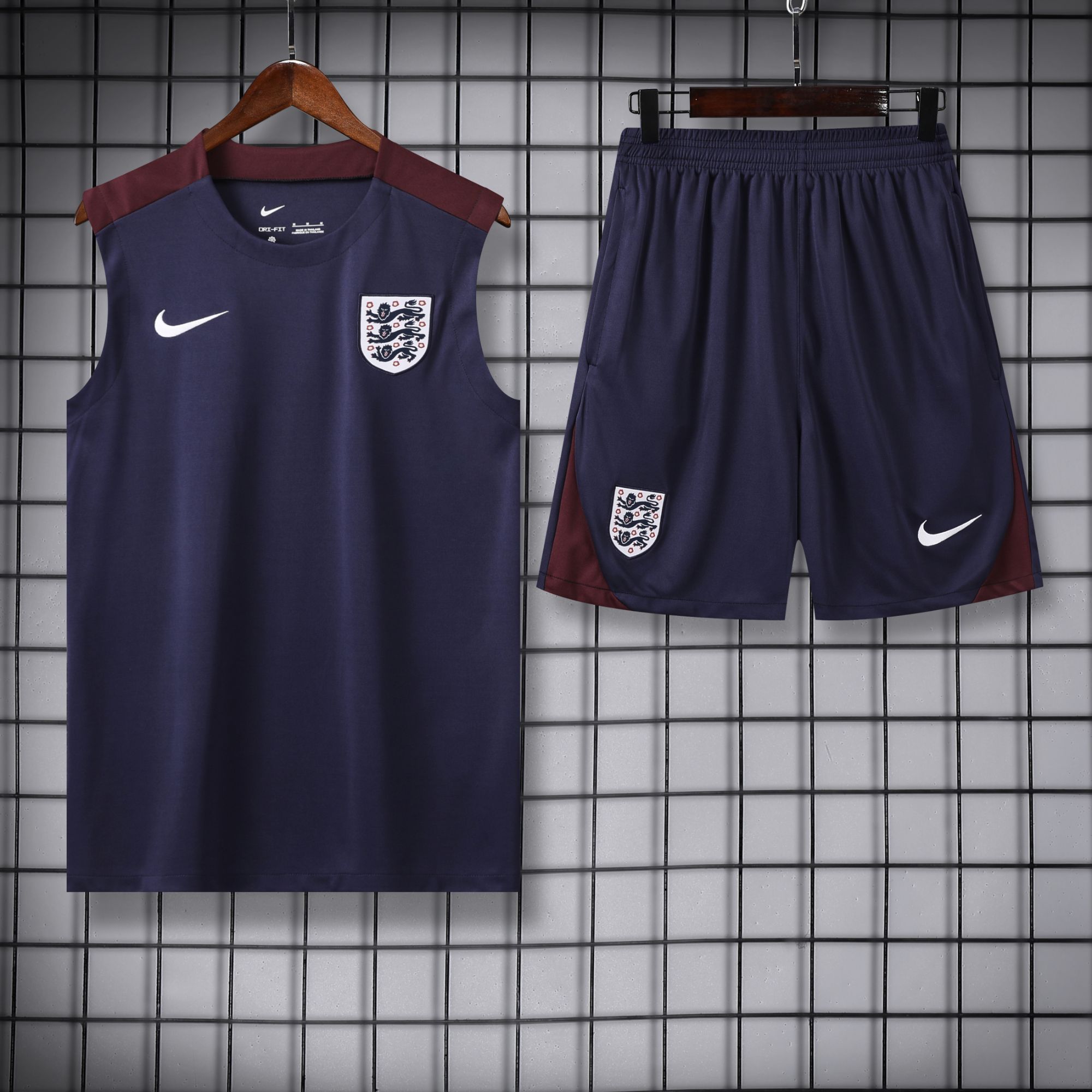 vest 24-25 England dark blue training vest set