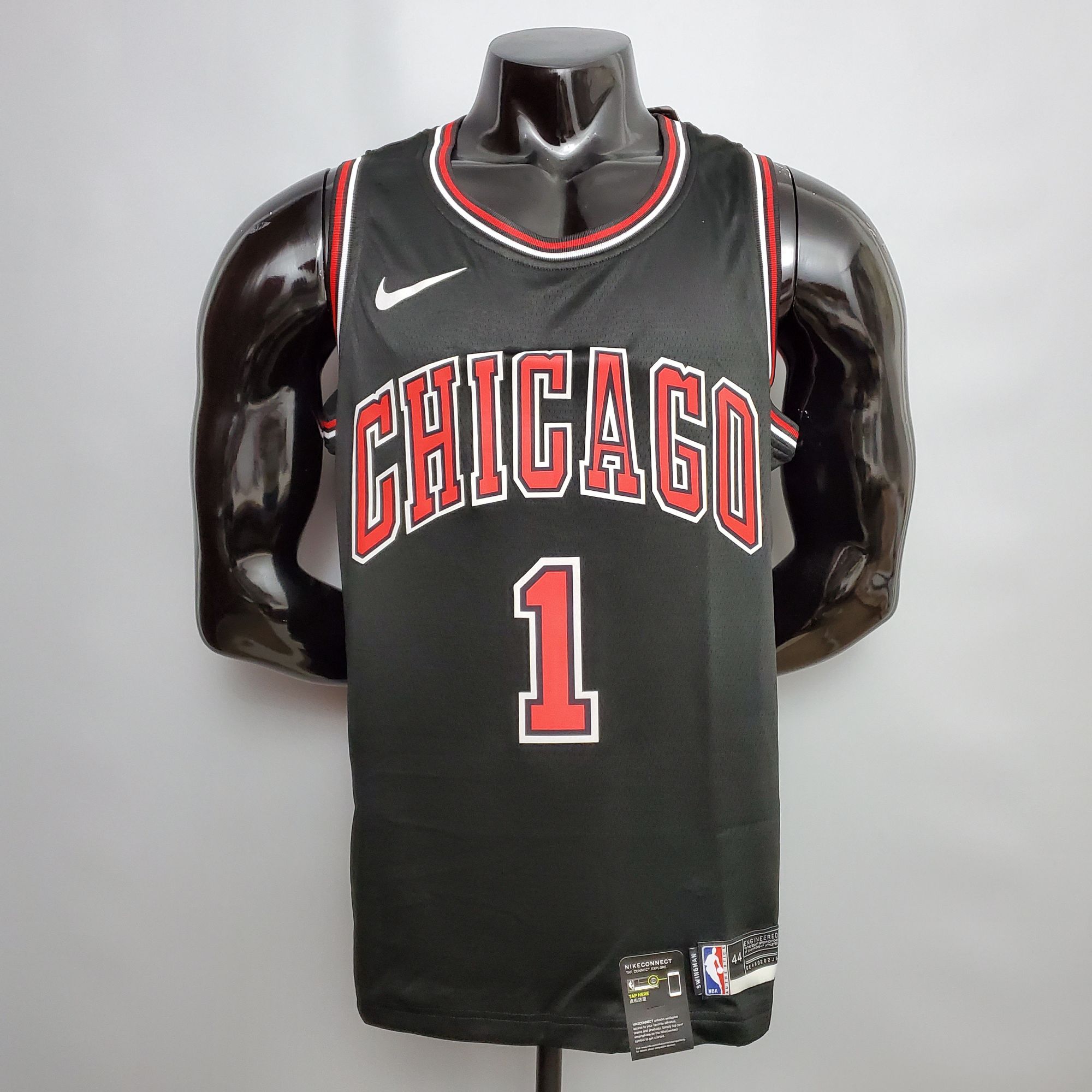 ROSE #1 Chicago Bulls black NBA jersey