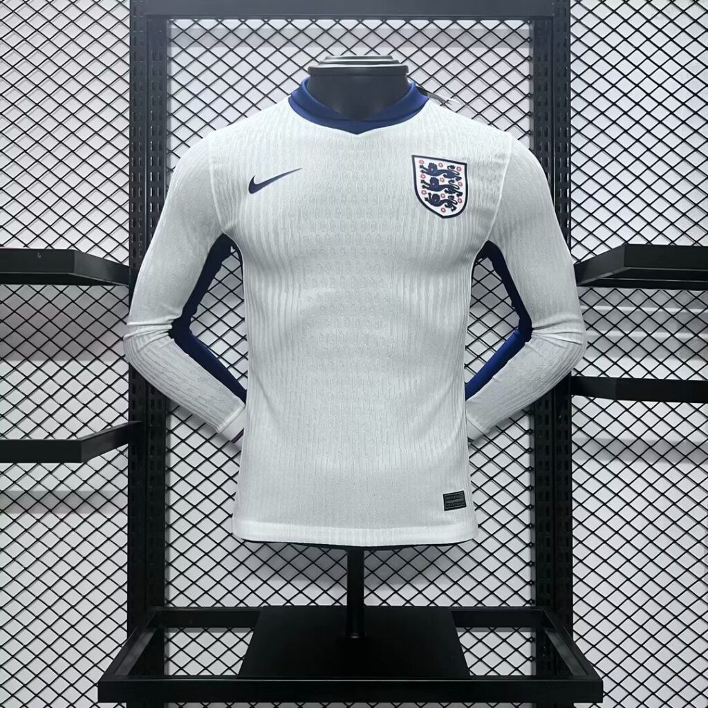England 2024-25 Euro Home Long Sleeves Jersey – Player Version