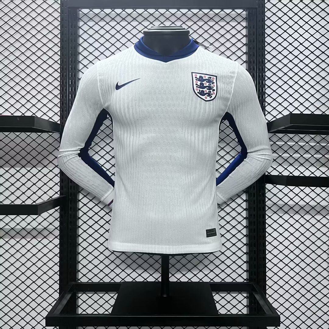 England 2024-25 Euro Home Long Sleeves Jersey – Player Version England 2024-25 Euro Home Long Sleeves Jersey – Player Version